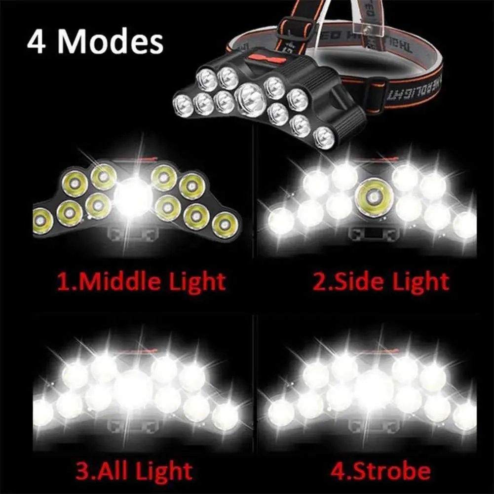 11 LED USB Rechargeable Flashlight